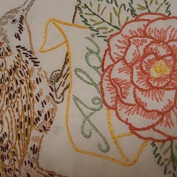 Vintage Hand Stitched Alabama State Bird & Flower - Picture 5 of 16